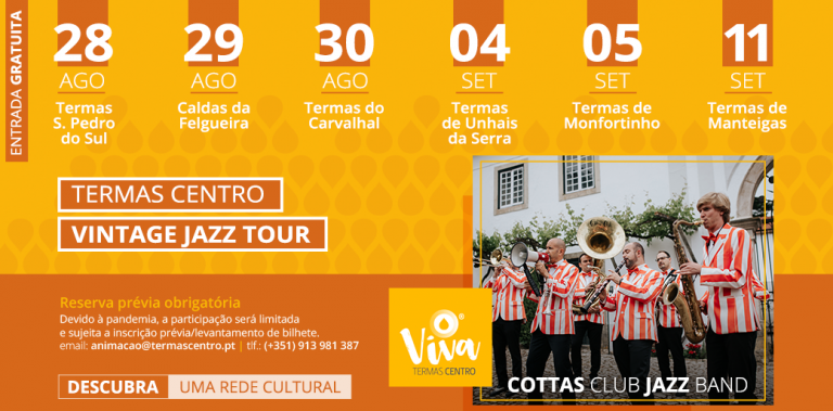 Rádio Regional do Centro: Termas da região Centro com espectáculos gratuitos de jazz em agosto e setembro