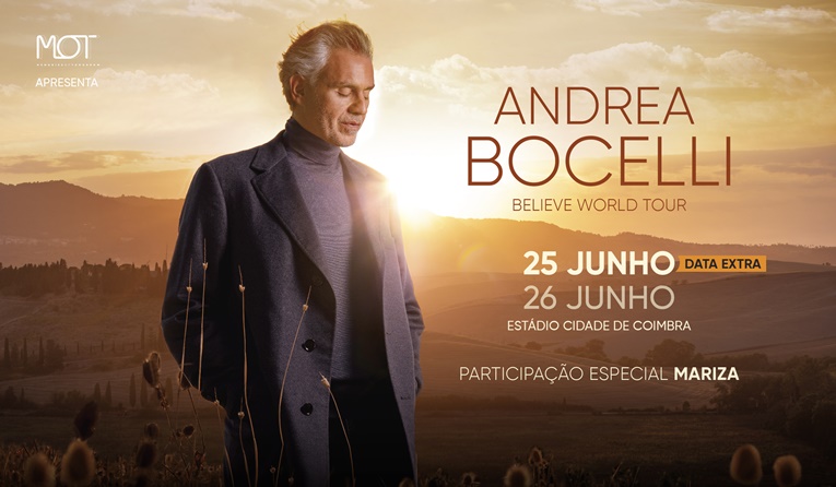 Rádio Regional do Centro: Estádio “Cidade Coimbra” acolhe concertos de Andrea Bocelli a 25 e 26 de junho