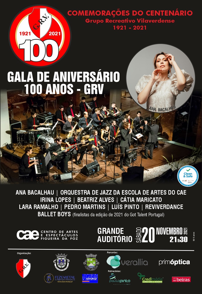 Rádio Regional do Centro: Ana Bacalhau na Gala de Aniversário 100 Anos do Grupo Recreativo Vilaverdense