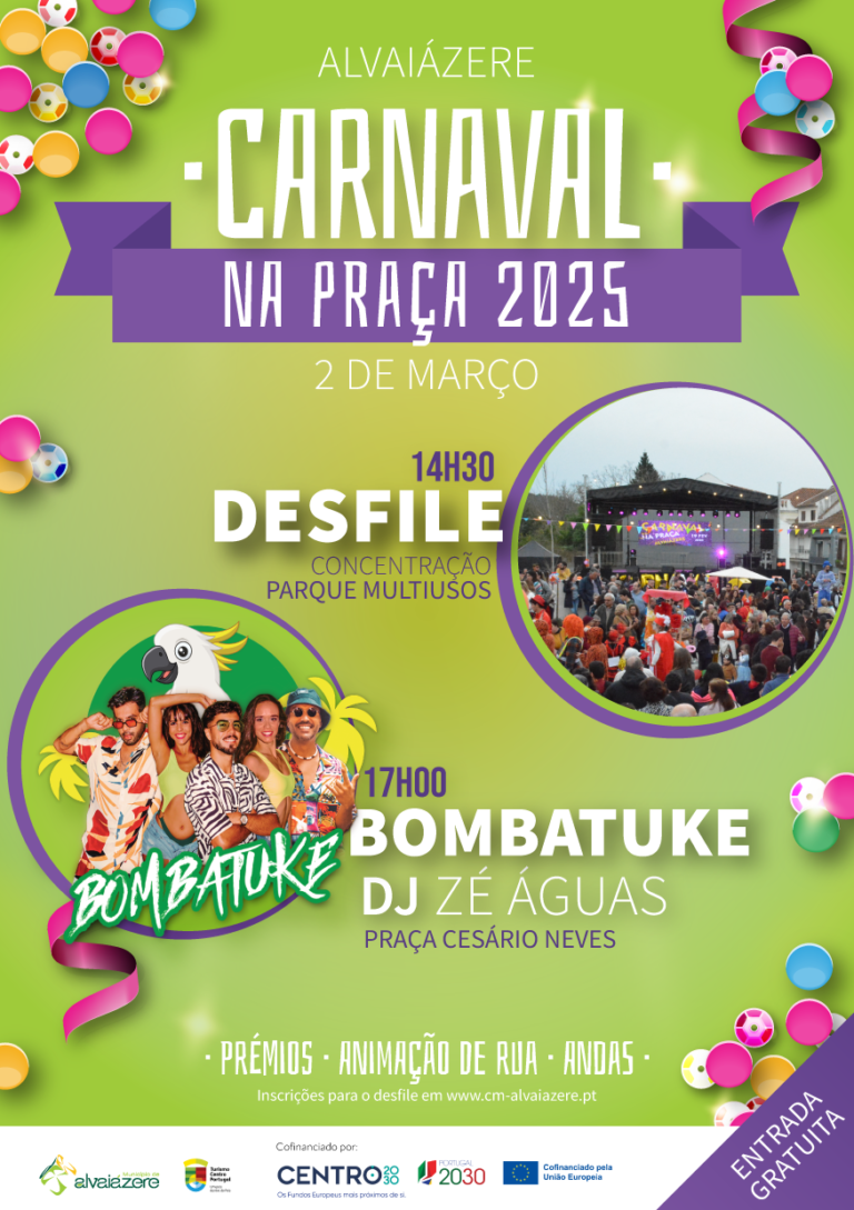 Rádio Regional do Centro: Alvaiázere celebra o Carnaval na Praça 2025 com Desfile e Programa Musical